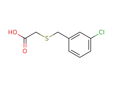 Molecular Structure of 34722-33-3 ((3-CHLOROBENZYL)THIO]ACETIC ACID)
