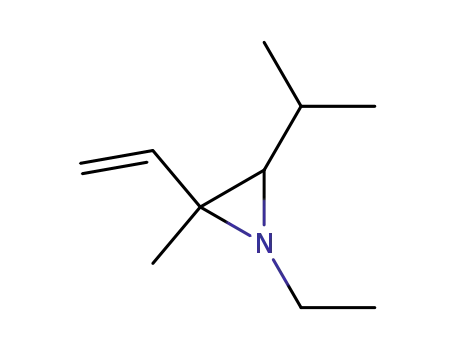 Molecular Structure of 77717-83-0 (Aziridine, 2-ethenyl-1-ethyl-2-methyl-3-(1-methylethyl)-, cis- (9CI))