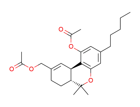 Acetic acid (6aR,10aR)-9-acetoxymethyl-6,6-dimethyl-3-pentyl-6a,7,8,10a-tetrahydro-6H-benzo[c]chromen-1-yl ester