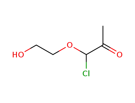 Molecular Structure of 34579-25-4 (2-Propanone,  1-chloro-1-(2-hydroxyethoxy)-)