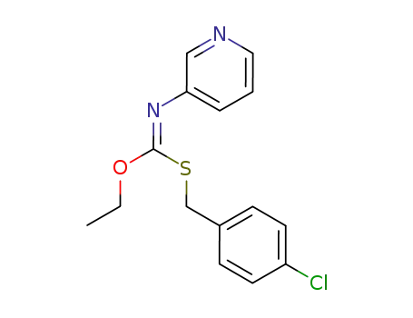 Molecular Structure of 34763-52-5 (S-((4-Chlorophenyl)methyl) O-ethyl 3-pyridinylcarbonimidothioate)