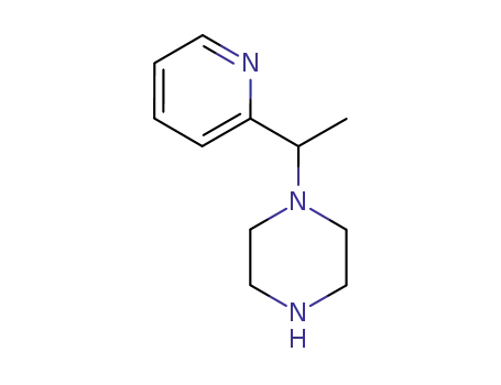 Molecular Structure of 34581-20-9 (Piperazine, 1-[1-(2-pyridinyl)ethyl]- (9CI))