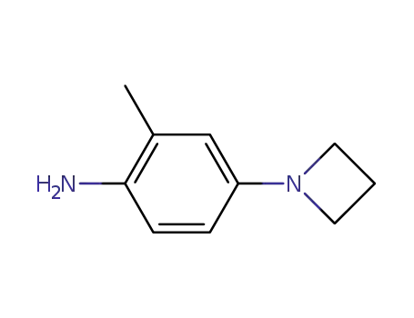 Molecular Structure of 344405-56-7 (Benzenamine, 4-(1-azetidinyl)-2-methyl- (9CI))
