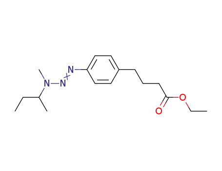 Molecular Structure of 34446-66-7 (ethyl 4-{4-[(1E)-3-(butan-2-yl)-3-methyltriaz-1-en-1-yl]phenyl}butanoate)