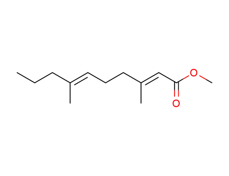 Molecular Structure of 34603-28-6 ((2E,6Z)-3,7-Dimethyl-2,6-decadienoic acid methyl ester)