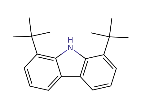Molecular Structure of 34601-52-0 (1,8-Di-tert-butyl-9H-carbazole)