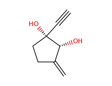 Molecular Structure of 90314-54-8 (1,2-Cyclopentanediol, 1-ethynyl-3-methylene-, cis- (9CI))