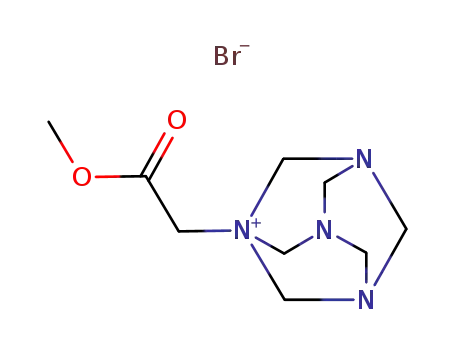 Molecular Structure of 34850-99-2 (1-(2-methoxy-2-oxoethyl)-3,5,7-triaza-1-azoniatricyclo[3.3.1.1~3,7~]decane)