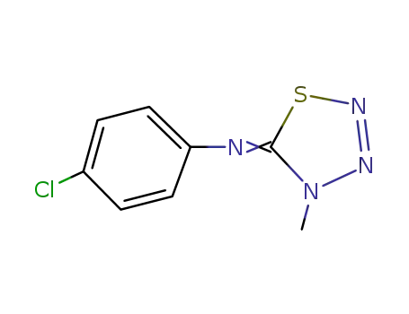 (4-chloro-phenyl)-(4-methyl-4<i>H</i>-[1,2,3,4]thiatriazol-5-ylidene)-amine