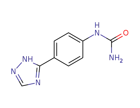 Molecular Structure of 3458-01-3 (N-[4-(1H-1,2,4-Triazol-3-yl)phenyl]urea)
