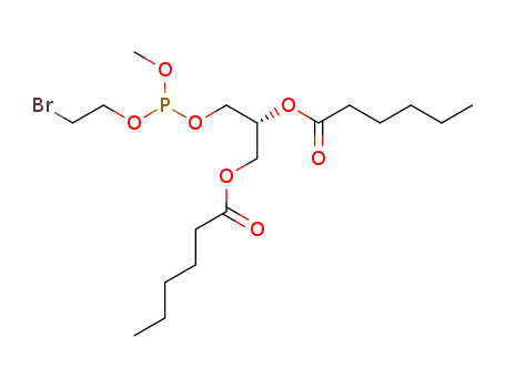 Hexanoic acid (R)-2-[(2-bromo-ethoxy)-methoxy-phosphanyloxy]-1-hexanoyloxymethyl-ethyl ester