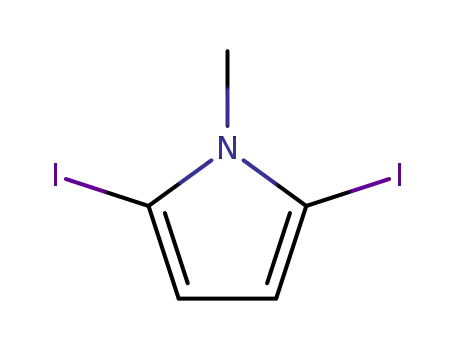 Molecular Structure of 116625-47-9 (2,5-diiodo-1-methylpirrole)
