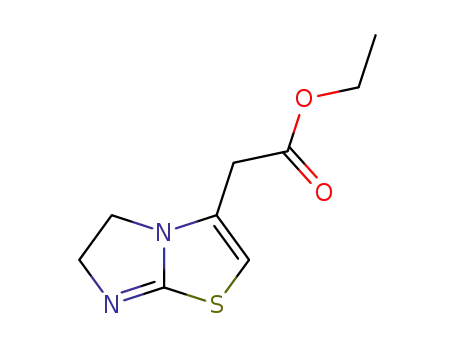 Molecular Structure of 34467-14-6 (Aethyl-(5,6-dihydro-imidazo<2,1-b>thiazol-3-yl)-acetat)