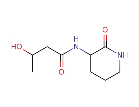Molecular Structure of 34655-85-1 (3-Hydroxy-N-(2-oxopiperidin-3-yl)butanamide)