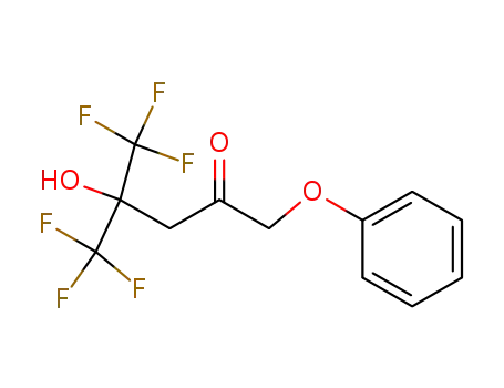 Molecular Structure of 34844-32-1 (5,5,5-trifluoro-4-hydroxy-1-phenoxy-4-(trifluoromethyl)pentan-2-one)