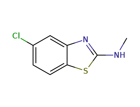 Molecular Structure of 34551-17-2 (2-Benzothiazolamine,5-chloro-N-methyl-(9CI))