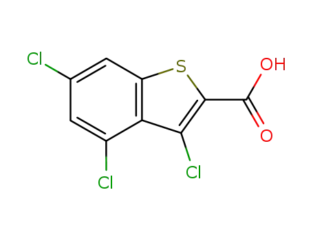 Molecular Structure of 34576-90-4 (3,4,6-TRICHLORO-BENZO[B]THIOPHENE-2-CARBOXYLIC ACID)