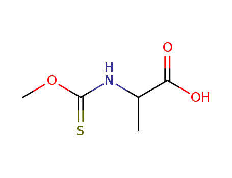 Molecular Structure of 34653-62-8 (Alanine, N-(methoxythioxomethyl)- (9CI))