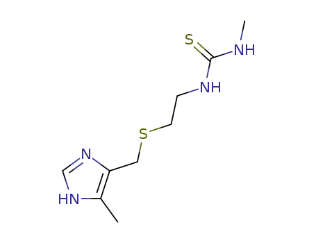 Molecular Structure of 34839-70-8 (Thiourea,N-methyl-N'-[2-[[(4-methyl-1H-imidazol-5-yl)methyl]thio]ethyl]-)