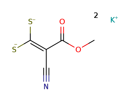 Molecular Structure of 119491-91-7 (potassium 2-cyano-3-methoxy-3-oxoprop-1-ene-1,1-bis(thiolate))