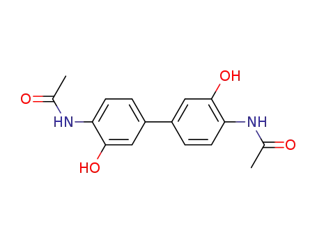 Molecular Structure of 6309-67-7 (Acetamide,N,N'-(3,3'-dihydroxy[1,1'-biphenyl]-4,4'-diyl)bis-)