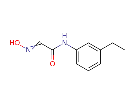 Molecular Structure of 34934-04-8 (N-((3-ETHYLPHENYL)-2-HYDROXYIMINO)-ACETAMIDE)