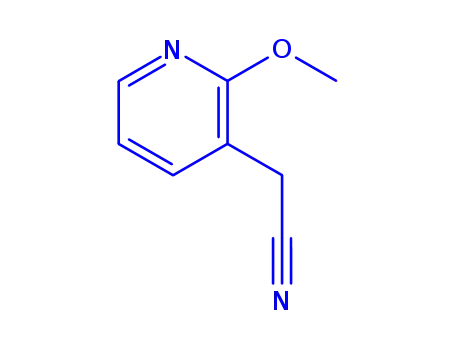 Molecular Structure of 351410-37-2 (3-Pyridineacetonitrile,2-methoxy-(9CI))