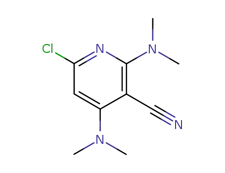 Molecular Structure of 35022-97-0 (2 4-BIS(DIMETHYLAMINO)-6-CHLOROPYRIDINE-3-CARBONITRILE)