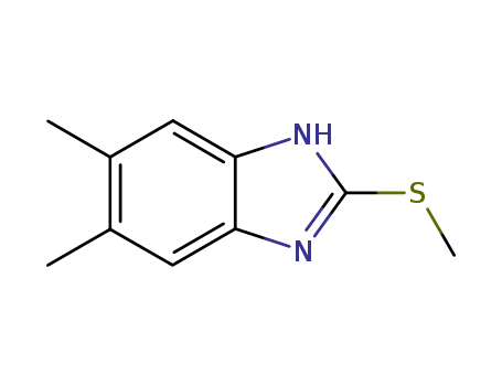 Molecular Structure of 35190-53-5 (5,6-dimethyl-2-methylsulfanyl-1h-benzoimidazole)