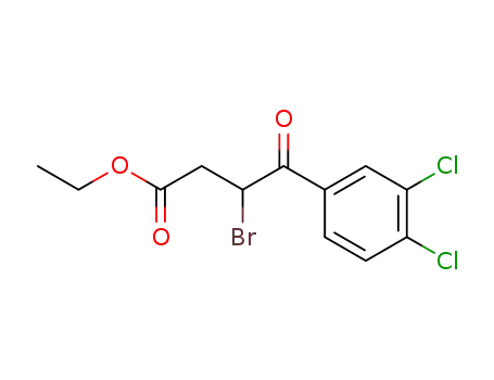 Molecular Structure of 35158-45-3 (Ethyl 3-broMo-4-(3,4-dichlorophenyl)-4-oxobutanoate)