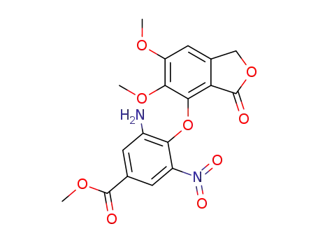 3-amino-4-(5,6-dimethoxy-3-oxo-phthalan-4-yloxy)-5-nitro-benzoic acid methyl ester