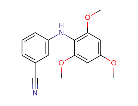 Molecular Structure of 34913-36-5 (3-[(2,4,6-Trimethoxyphenyl)amino]benzonitrile)