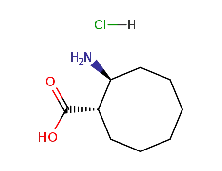 Molecular Structure of 522644-10-6 ((1S,2R)-2-AMINO-CYCLOOCTANECARBOXYLIC ACID HYDROCHLORIDE)