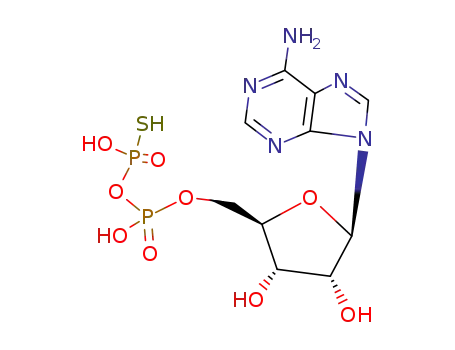 Molecular Structure of 35094-45-2 (adenosine 5'-O-(2-thiodiphosphate))