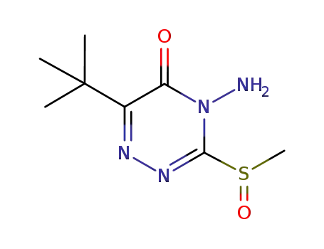 Molecular Structure of 90269-30-0 (4-amino-6-tert-butyl-3-(methylsulfinyl)-1,2,4-triazin-5(4H)-one)