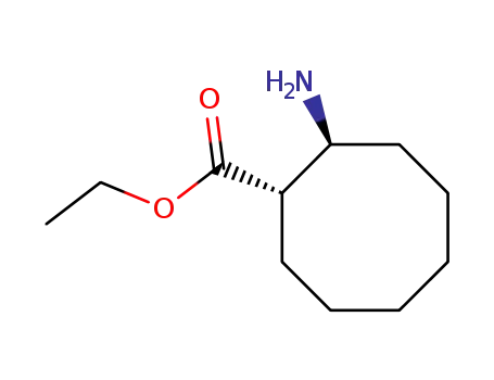 Molecular Structure of 758676-44-7 (Cyclooctanecarboxylic acid, 2-amino-, ethyl ester, (1R,2S)-rel- (9CI))