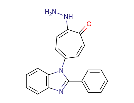 Molecular Structure of 3510-23-4 (2-Hydrazino-5-(2-phenylbenzimidazolyl)tropone)