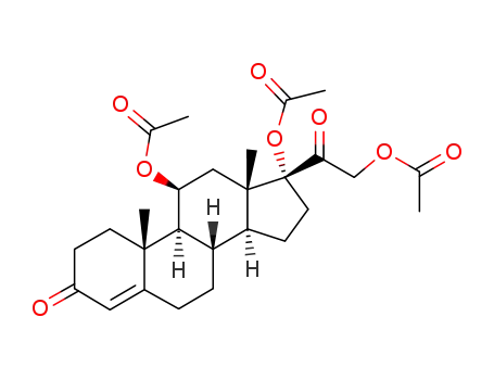 Molecular Structure of 3517-51-9 (HYDROCORTISONE 11,17,21-TRIACETATE)