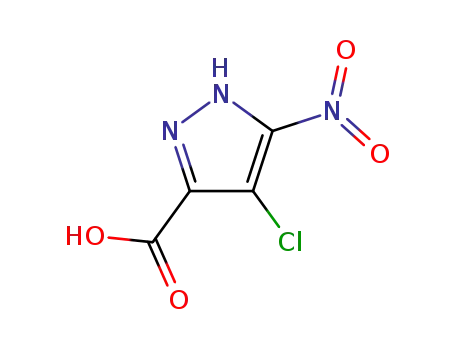 Molecular Structure of 84547-92-2 (4-Chloro-5-nitro-1H-pyrazole-3-carboxylic acid)