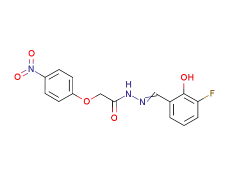 Molecular Structure of 1226513-76-3 ((4-nitrophenoxy)acetic acid (3-fluoro-2-hydroxybenzylidene)hydrazide)