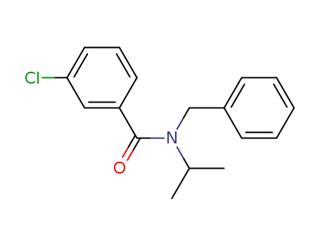 Molecular Structure of 35256-87-2 (N-Benzyl-3-chloro-N-isopropylbenzaMide, 97%)