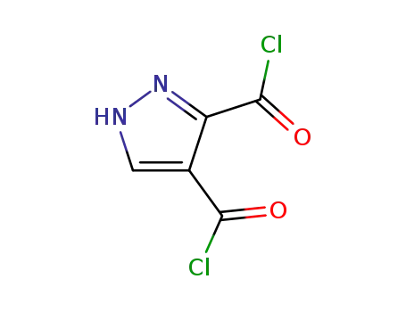 Molecular Structure of 35344-96-8 (1H-Pyrazole-3,4-dicarbonyldichloride(9CI))