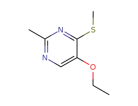 Molecular Structure of 35231-62-0 (5-Ethoxy-2-methyl-4-(methylthio)pyrimidine)