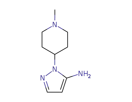 Molecular Structure of 3524-30-9 (1-(1-METHYLPIPERIDIN-4-YL)-1H-PYRAZOL-5-AMINE)