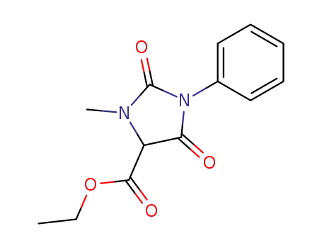 Molecular Structure of 3531-91-7 (ethyl 3-methyl-2,5-dioxo-1-phenylimidazolidine-4-carboxylate)
