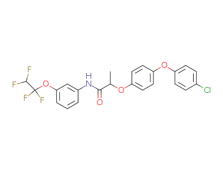 Molecular Structure of 51337-90-7 (2-[4-(4-Chloro-phenoxy)-phenoxy]-N-[3-(1,1,2,2-tetrafluoro-ethoxy)-phenyl]-propionamide)