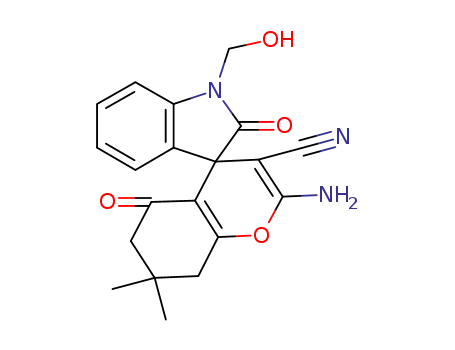 2'-amino-3'-cyano-7',7'-dimethyl-1-(hydroxymethyl)-1,3,5',6',7',8'-hexahydro-2,5'-dioxospiro[2H-indole-3,4'-(4'H)-chromene]