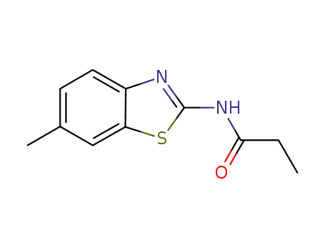 Molecular Structure of 352687-09-3 (Propanamide, N-(6-methyl-2-benzothiazolyl)- (9CI))