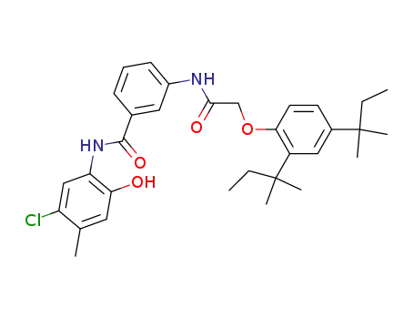 Molecular Structure of 103325-59-3 (3-[2-(2,4-di-<i>tert</i>-pentyl-phenoxy)-acetylamino]-benzoic acid-(5-chloro-2-hydroxy-4-methyl-anilide))