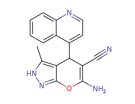 6-amino-3-methyl-4-(4-quinolinyl)-2,4-dihydropyrano[2,3-c]pyrazole-5-carbonitrile